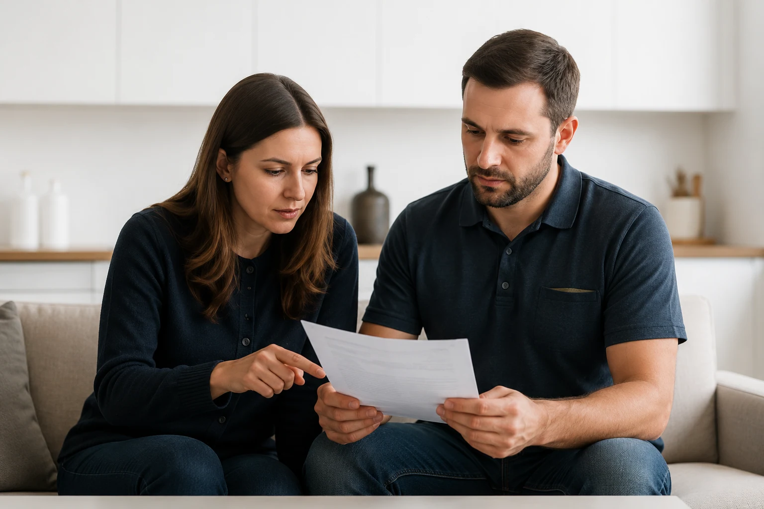 Homeowners reviewing an electrical estimate together